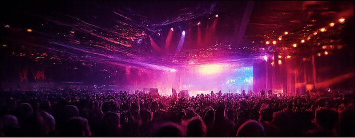 Event stage inside EVEOPS brand ring